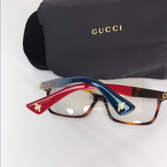 New Authentic - Gucci GG0168O 008 Rectangle Eyeglasses - Picture 6 of 16